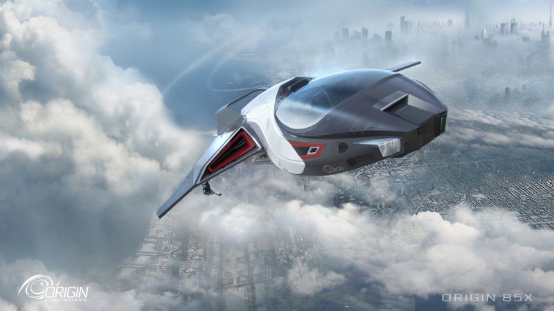文件:85X - Flying through clouds over city - Front Starboard.jpg