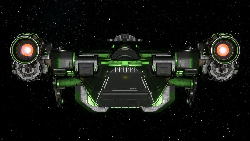 文件:Cutlass Black Ghoulish Green in space - Rear.jpg
