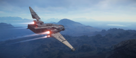 Corsair flying low over rocky mountains.png