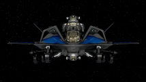 Retaliator IBlue Gold in space - Front.png